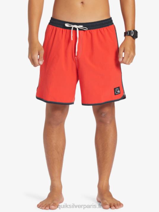 Hommes Quiksilver pétoncle original 17 volées D6PT198 rouge à haut risque