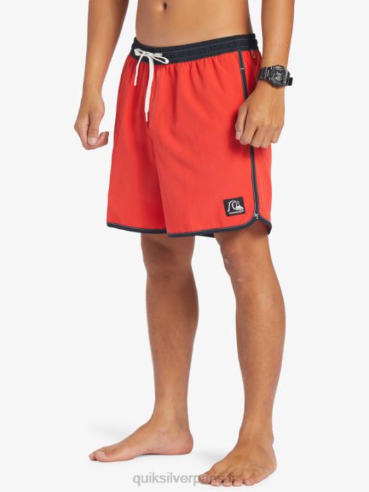 Hommes Quiksilver pétoncle original 17 volées D6PT198 rouge à haut risque