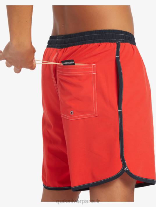 Hommes Quiksilver pétoncle original 17 volées D6PT198 rouge à haut risque