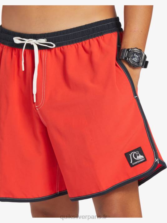 Hommes Quiksilver pétoncle original 17 volées D6PT198 rouge à haut risque