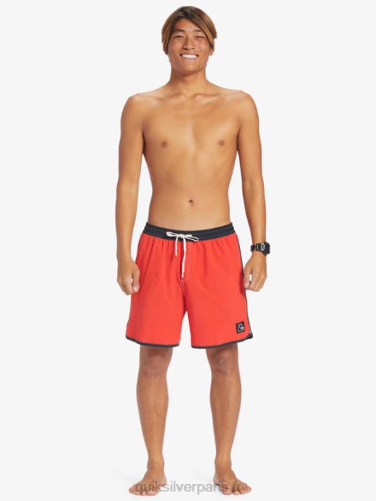 Hommes Quiksilver pétoncle original 17 volées D6PT198 rouge à haut risque