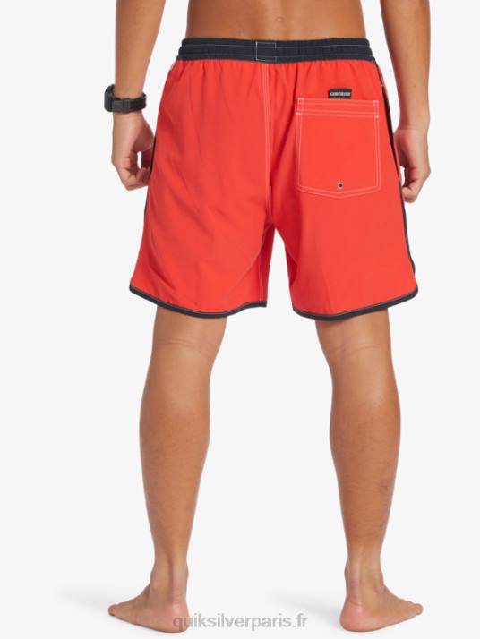 Hommes Quiksilver pétoncle original 17 volées D6PT198 rouge à haut risque