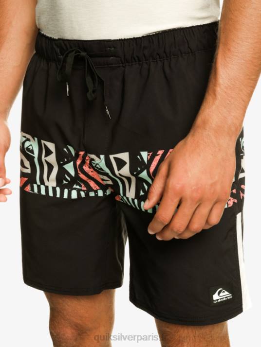 Hommes Quiksilver short d\'entraînement omni stretch 17 D6PT829 noir
