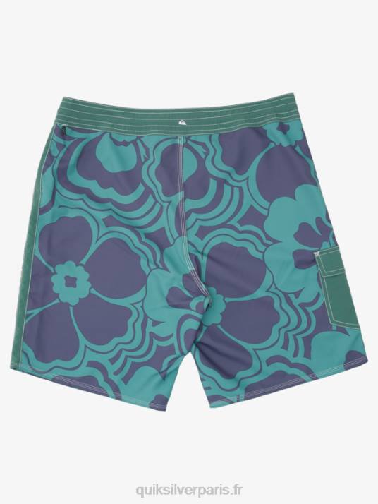 Hommes Quiksilver short de bain 19 imprimé waterman throwback D6PT1437 retour du pin fumé