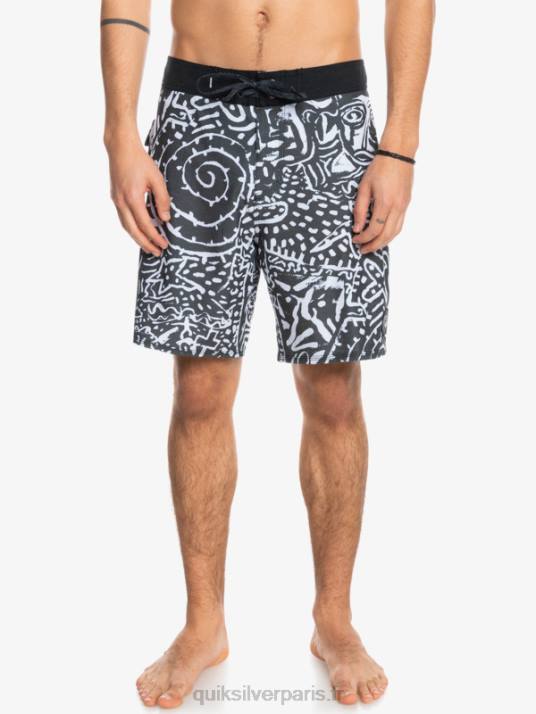 Hommes Quiksilver short de bain en chanvre stretch 69 18 D6PT1814 noir