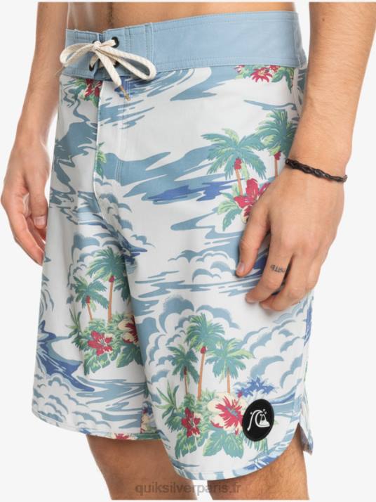 Hommes Quiksilver short de bain en chanvre stretch festonné 19 D6PT1739 bouleau