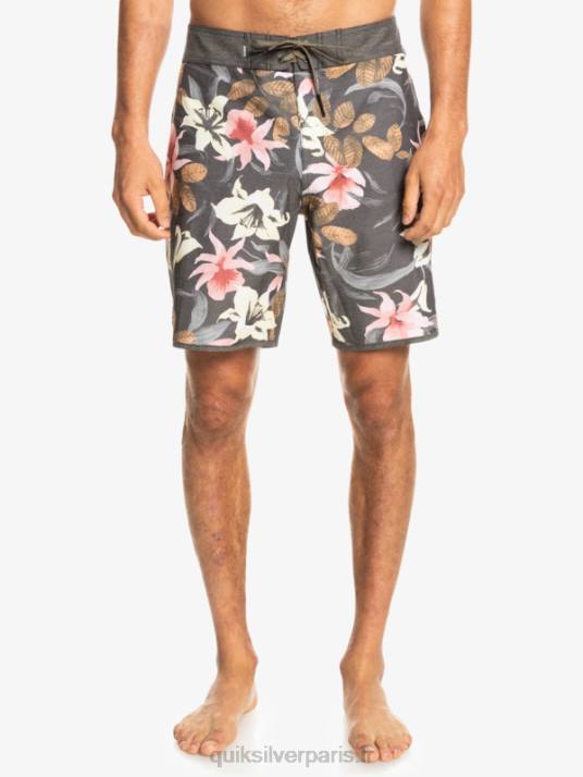 Hommes Quiksilver short de bain en chanvre stretch festonné 19 D6PT1740 macadam