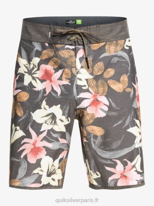Hommes Quiksilver short de bain en chanvre stretch festonné 19 D6PT1740 macadam