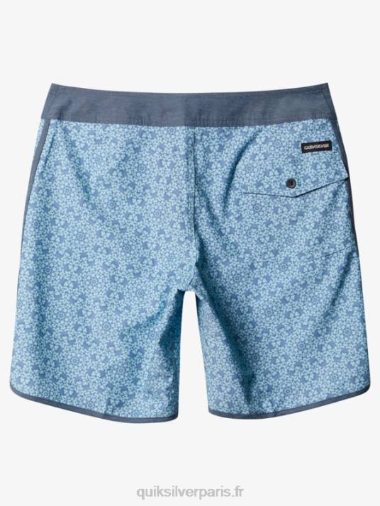 Hommes Quiksilver short de bain en chanvre stretch festonné 19 D6PT1741 verre bleu