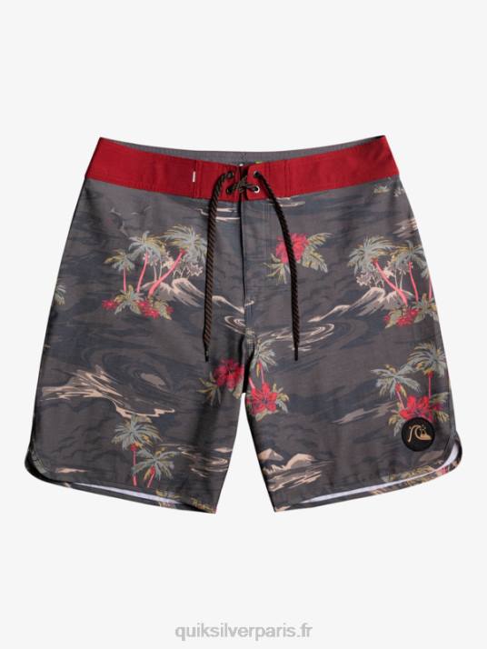 Hommes Quiksilver short de bain en chanvre stretch festonné 19 D6PT1742 macadam