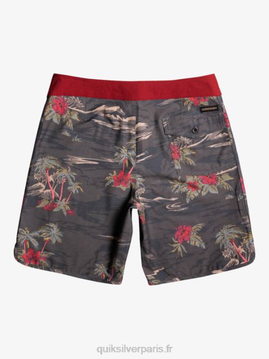 Hommes Quiksilver short de bain en chanvre stretch festonné 19 D6PT1742 macadam