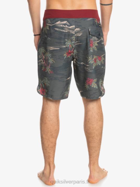 Hommes Quiksilver short de bain en chanvre stretch festonné 19 D6PT1742 macadam