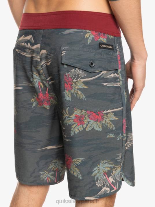 Hommes Quiksilver short de bain en chanvre stretch festonné 19 D6PT1742 macadam