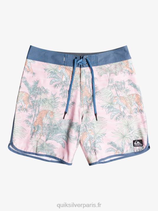 Hommes Quiksilver short de bain en chanvre stretch festonné 19 D6PT1744 g-land rose voilée