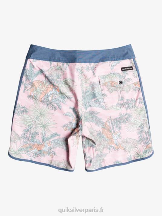Hommes Quiksilver short de bain en chanvre stretch festonné 19 D6PT1744 g-land rose voilée