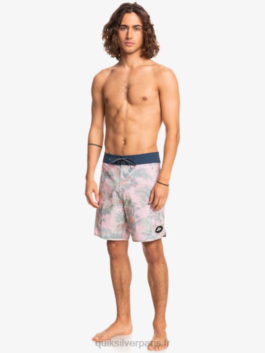 Hommes Quiksilver short de bain en chanvre stretch festonné 19 D6PT1744 g-land rose voilée
