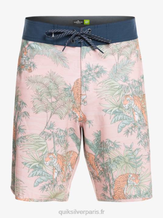 Hommes Quiksilver short de bain en chanvre stretch festonné 19 D6PT1744 g-land rose voilée
