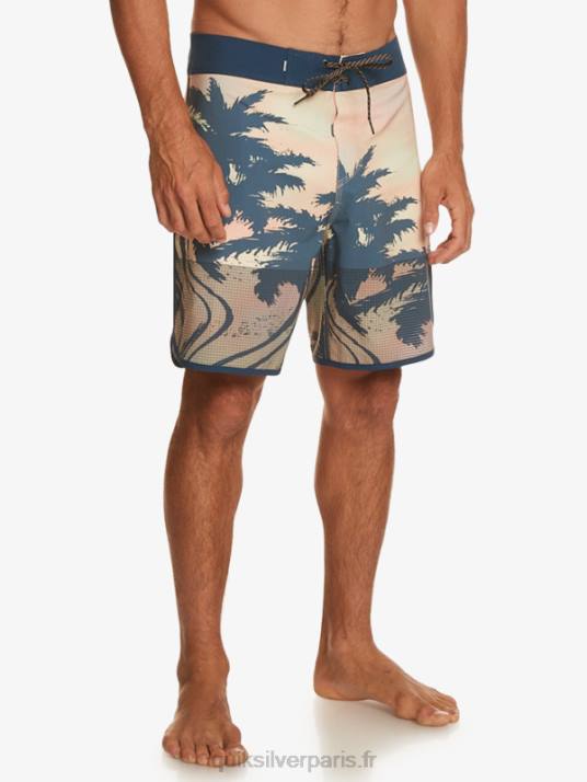 Hommes Quiksilver short de bain highlite festonné 19 D6PT18 turquoise pastel