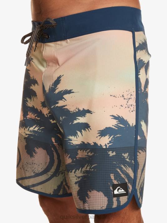 Hommes Quiksilver short de bain highlite festonné 19 D6PT18 turquoise pastel