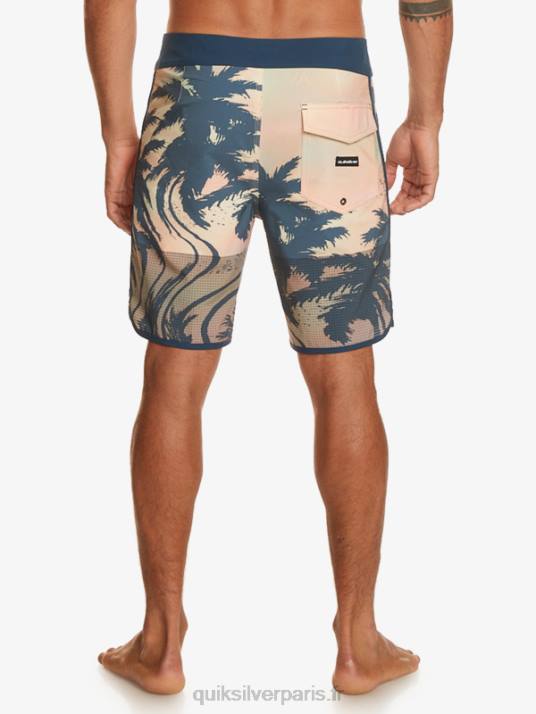 Hommes Quiksilver short de bain highlite festonné 19 D6PT18 turquoise pastel