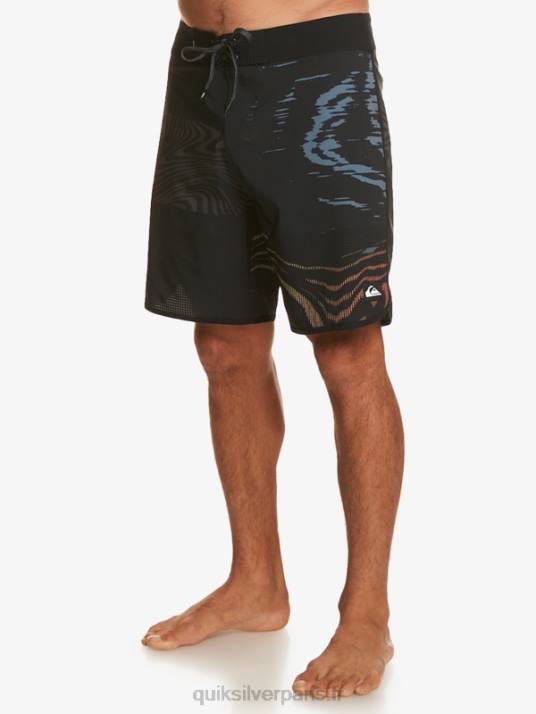 Hommes Quiksilver short de bain highlite festonné 19 D6PT19 noir