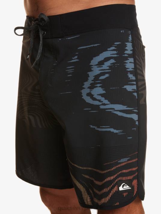 Hommes Quiksilver short de bain highlite festonné 19 D6PT19 noir