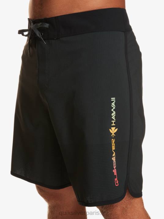 Hommes Quiksilver short de bain highlite festonné 19 D6PT21 noir