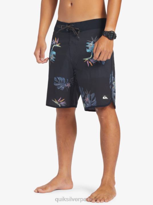 Hommes Quiksilver short de bain highlite festonné 19 D6PT24 noir