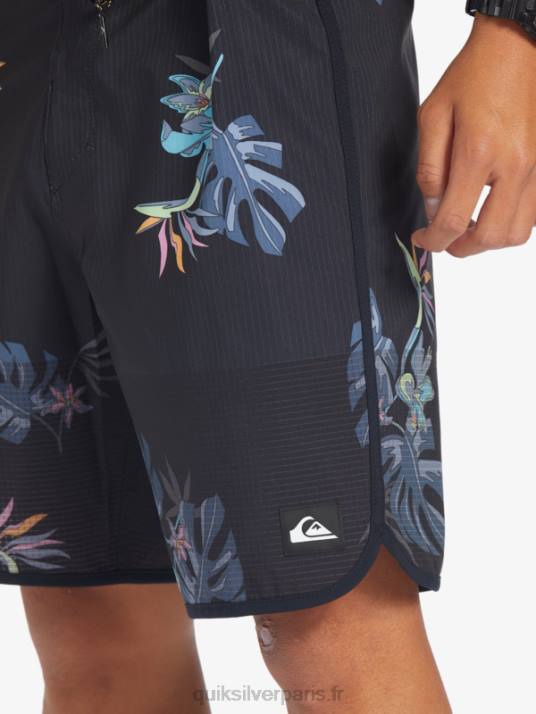 Hommes Quiksilver short de bain highlite festonné 19 D6PT24 noir