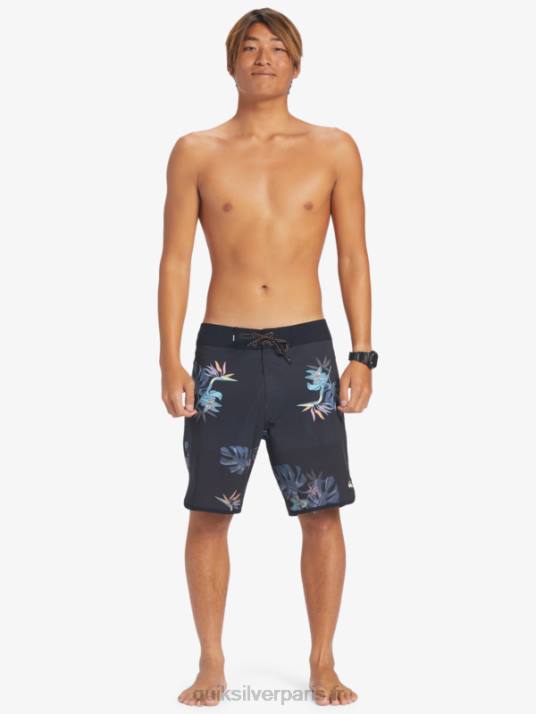 Hommes Quiksilver short de bain highlite festonné 19 D6PT24 noir