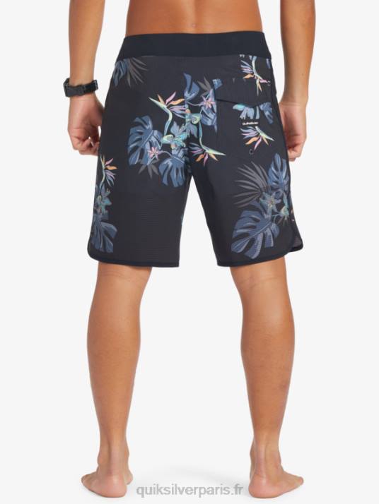 Hommes Quiksilver short de bain highlite festonné 19 D6PT24 noir