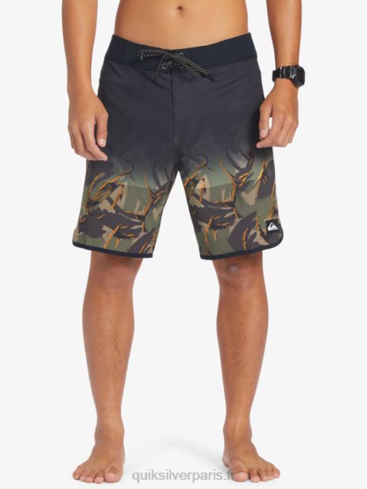 Hommes Quiksilver short de bain highlite festonné 19 D6PT25 trèfle à quatre feuilles