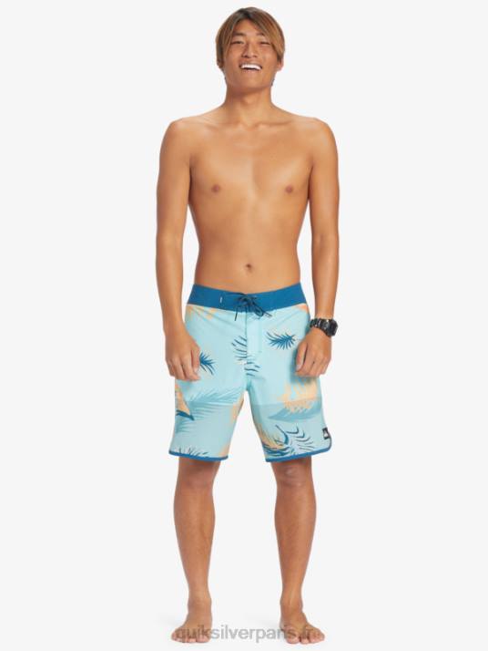 Hommes Quiksilver short de bain highlite festonné 19 D6PT27 bleu marocain