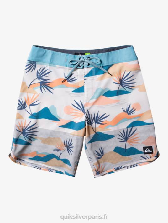 Hommes Quiksilver short de bain highlite festonné 19 D6PT29 bouleau