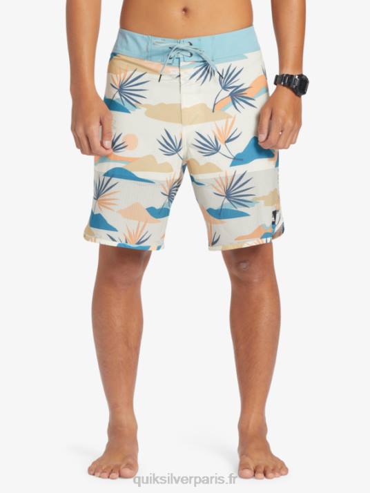 Hommes Quiksilver short de bain highlite festonné 19 D6PT29 bouleau