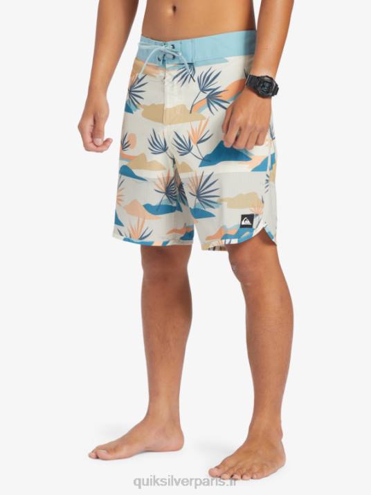 Hommes Quiksilver short de bain highlite festonné 19 D6PT29 bouleau