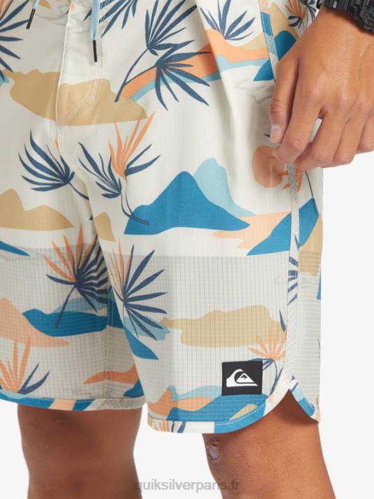 Hommes Quiksilver short de bain highlite festonné 19 D6PT29 bouleau