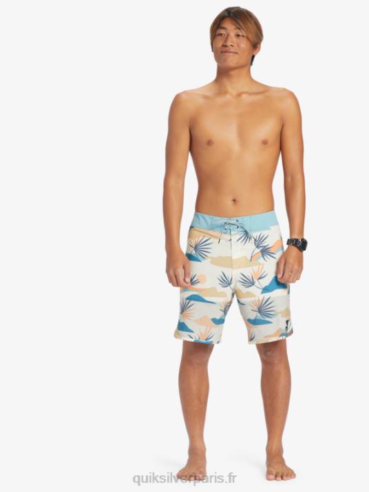 Hommes Quiksilver short de bain highlite festonné 19 D6PT29 bouleau