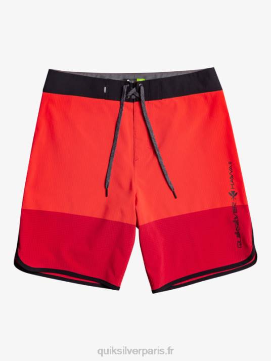 Hommes Quiksilver short de bain highlite festonné 19 D6PT32 rouge à haut risque