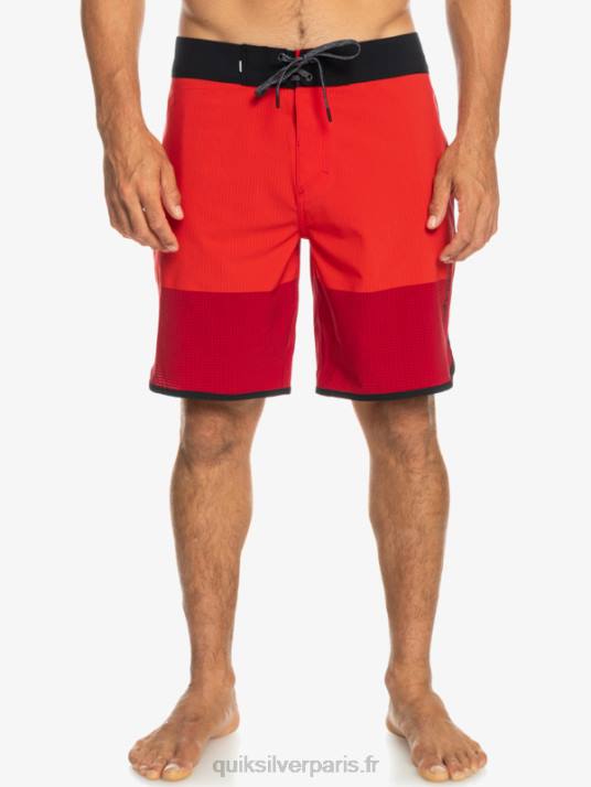 Hommes Quiksilver short de bain highlite festonné 19 D6PT32 rouge à haut risque
