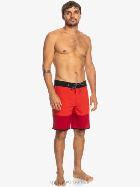 Hommes Quiksilver short de bain highlite festonné 19 D6PT32 rouge à haut risque