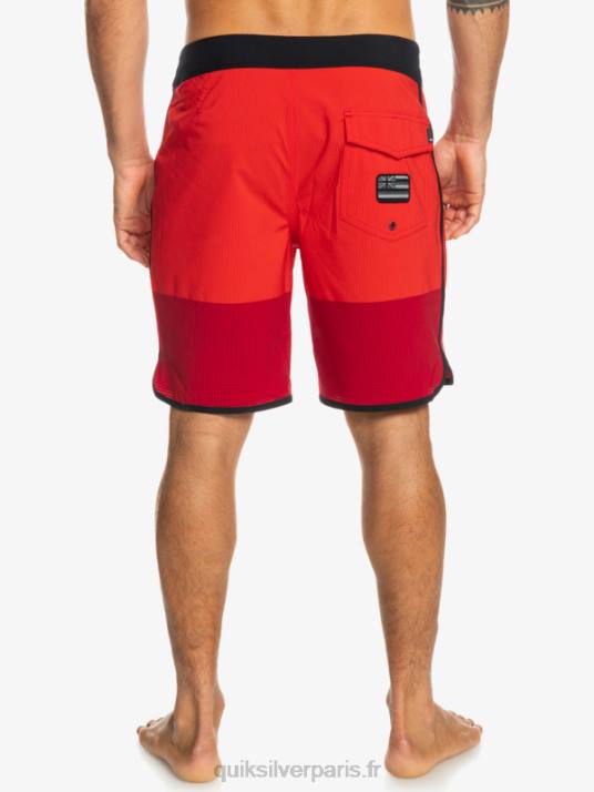 Hommes Quiksilver short de bain highlite festonné 19 D6PT32 rouge à haut risque