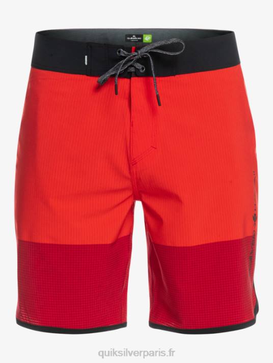 Hommes Quiksilver short de bain highlite festonné 19 D6PT32 rouge à haut risque
