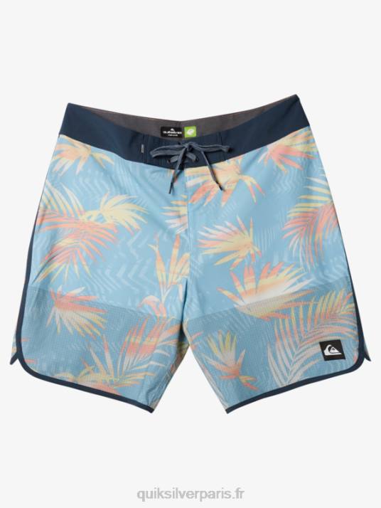 Hommes Quiksilver short de bain highlite festonné 19 D6PT34 bleu ciel