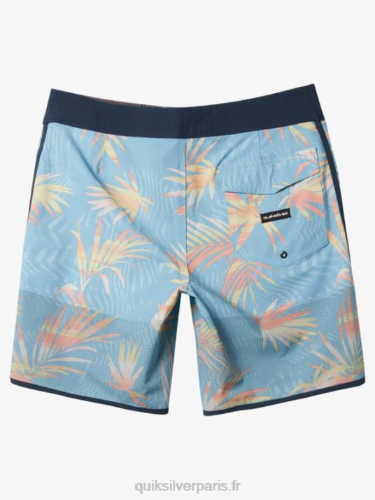 Hommes Quiksilver short de bain highlite festonné 19 D6PT34 bleu ciel