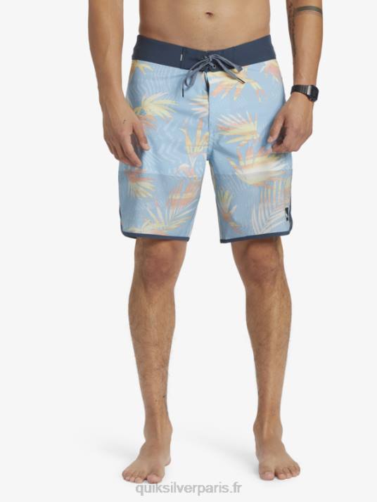 Hommes Quiksilver short de bain highlite festonné 19 D6PT34 bleu ciel