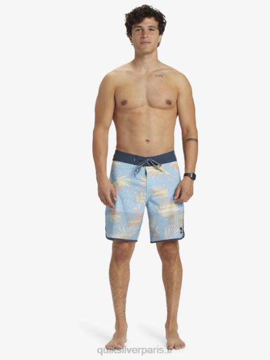 Hommes Quiksilver short de bain highlite festonné 19 D6PT34 bleu ciel
