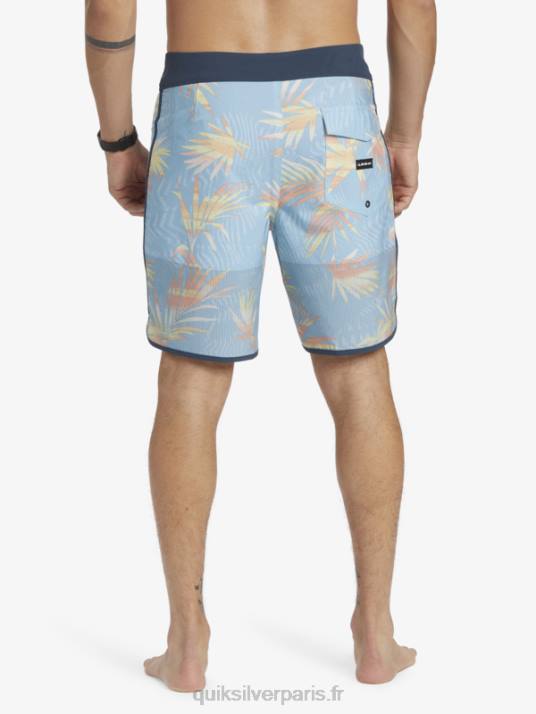 Hommes Quiksilver short de bain highlite festonné 19 D6PT34 bleu ciel