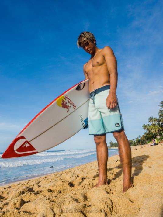 Hommes Quiksilver short de bain highlite festonné 19 D6PT35 verre de plage