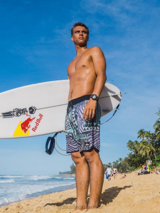Hommes Quiksilver short de bain highlite festonné 19 D6PT36 La marine de minuit